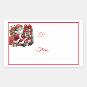 Etiquetas de Presente Adesivas de Natal