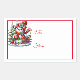 Etiquetas de Presente Adesivas de Natal