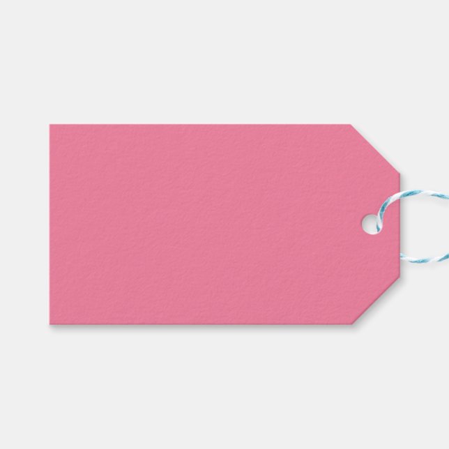 Etiquetas de Presente Brilhante Flamingo Rosa (Frente (horizontal))