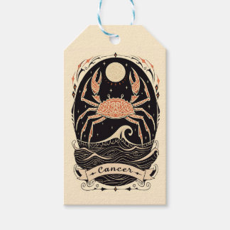 Etiquetas de Presente Cancer de Arte Zodiaca Celes