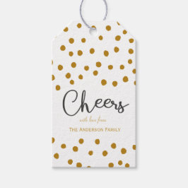 Etiquetas de presente Cheers & dots