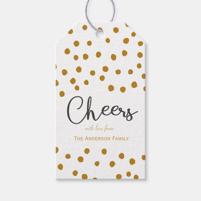 Etiquetas de presente Cheers & dots (Frente)