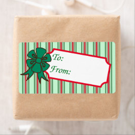 Etiquetas de Presente com Laço de Natal