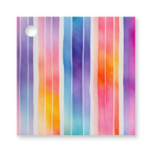 Etiquetas de Presente com Stripes Coloridas