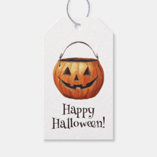 Etiquetas de Presente de Abóbora de Halloween