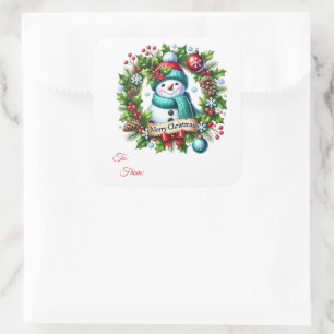 Etiquetas de Presente de Adesivo de Natal