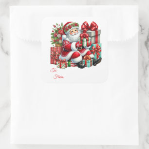 Etiquetas de Presente de Adesivo de Natal