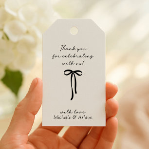 Etiquetas de presente de agradecimento de casament