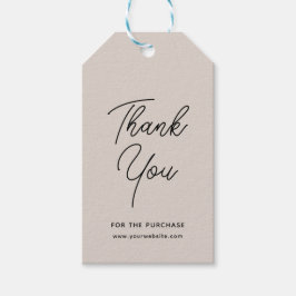 Etiquetas de presente de agradecimento empresarial