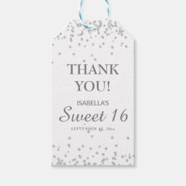 Etiquetas de presente de agradecimento Sweet 16 Br