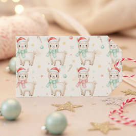 Etiquetas de Presente de Alpaca de Natal Llama de