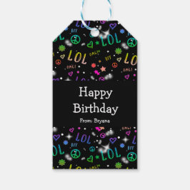 Etiquetas de Presente de Aniversário Arco-Íris LOL