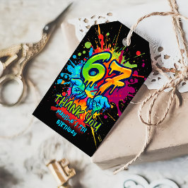 Etiquetas de presente de aniversário de 7 anos par