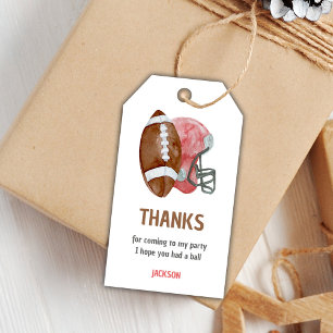 Etiquetas de presente de aniversário de futebol ve