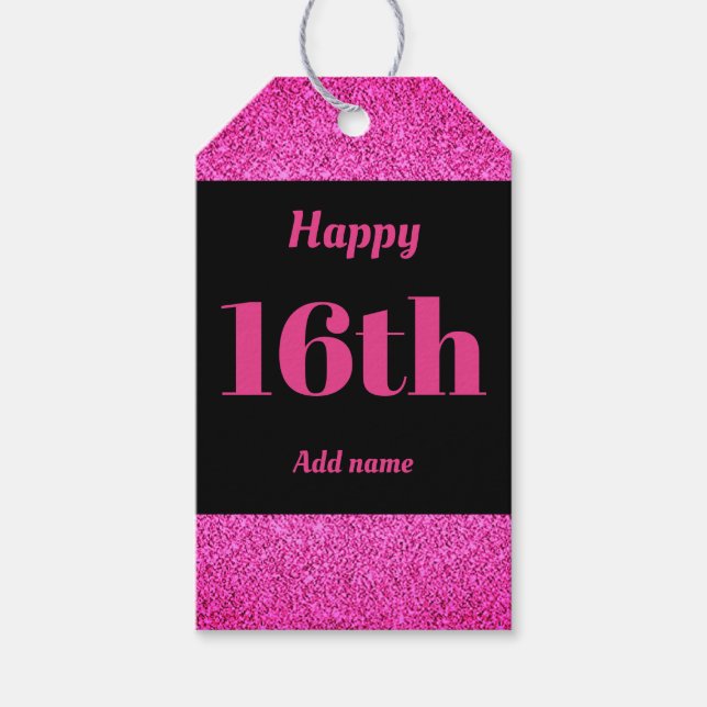 Etiquetas de presente de aniversário personalizada (Frente)