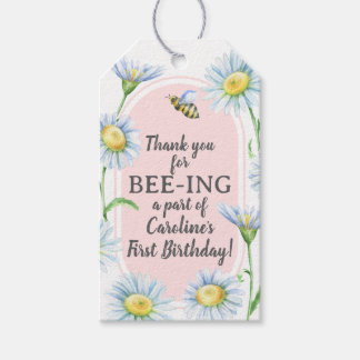 Etiquetas de Presente de Aniversário Pink Bee-Day
