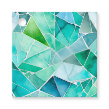 Etiquetas de Presente de Arte Mosaica Colorida