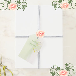 Etiquetas de presente de Batismo Cruzado e abstrat