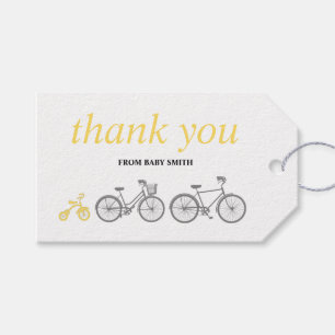 Etiquetas de Presente de Bicicleta Amarela