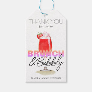 Etiquetas de Presente de Brunch e Bubbly