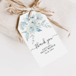 etiquetas de presente de chá de panela floral azul<br><div class="desc">adorável design floral com flores azuis-claras e cor-de-água e texto preto elegante.</div>