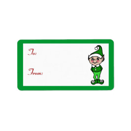 Etiquetas de Presente de Elfo de Natal