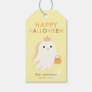 Etiquetas de Presente de Fantasma Feliz Halloween