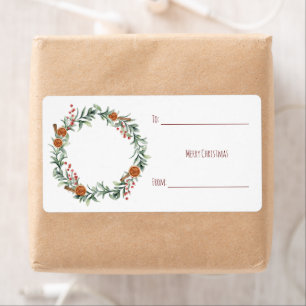 Etiquetas de Presente de Folhagem de Natal Separad
