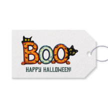 Etiquetas de Presente de Halloween Boo