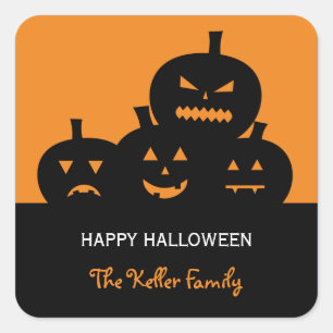 Etiquetas de Presente de Halloween com Pumpkins