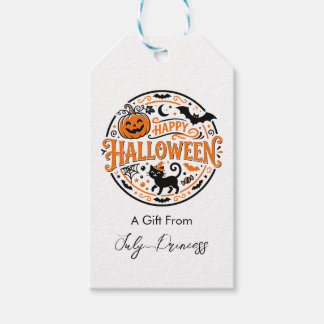 Etiquetas de presente de Halloween, etiquetas de p