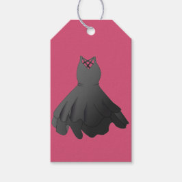 Etiquetas de Presente de Moda Rosa Quente e Preta