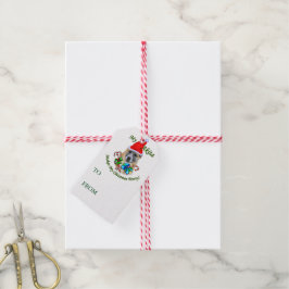 Etiquetas de Presente de Natal Akita