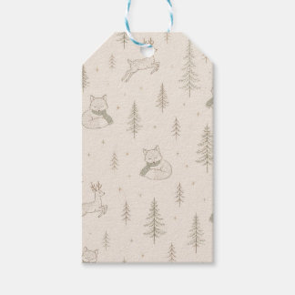 Etiquetas de Presente de Natal Amigos da Floresta