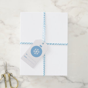 Etiquetas de Presente de Natal Azul