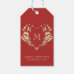 Etiquetas de Presente de Natal com Monograma Perso