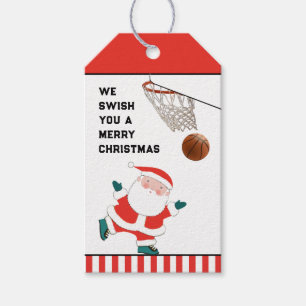 Etiquetas de Presente de Natal de Basquetebol