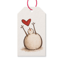 Etiquetas de Presente de Natal de Boneco de Neve