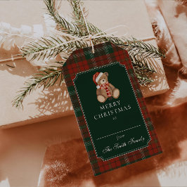 Etiquetas de Presente de Natal de Urso de Pelúcia