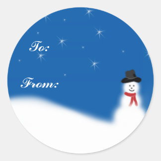 Etiquetas de Presente de Natal do Snowman