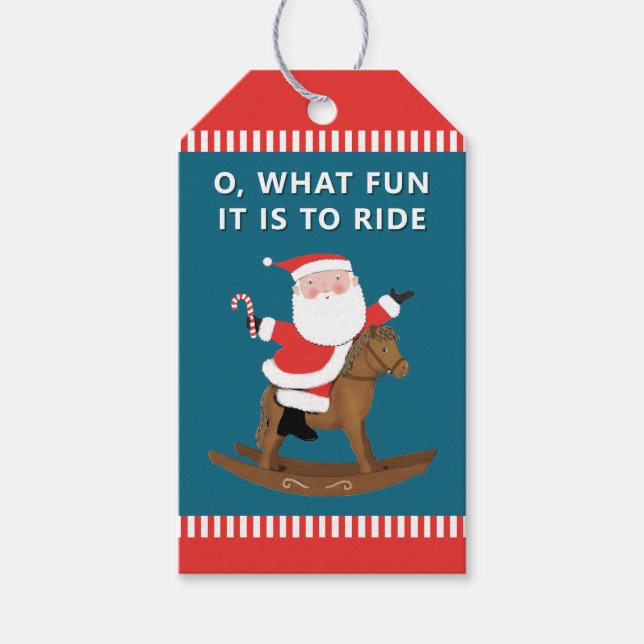 Etiquetas de Presente de Natal Equestre (Frente)