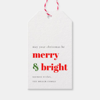 Etiquetas de presente de Natal feliz e Brilhante C