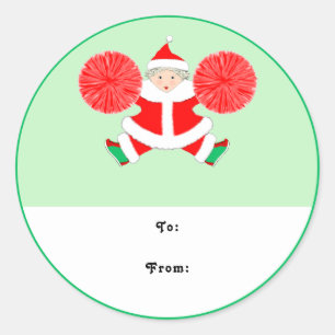 Etiquetas de presente de Natal para Cheerleading