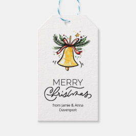 Etiquetas de Presente de Natal Personalizadas Bell