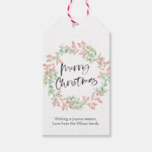 Etiquetas de presente de Natal personalizadas, cor