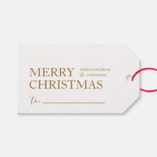 Etiquetas de presente de Natal simples e feliz