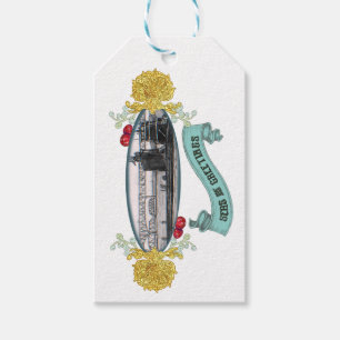 Etiquetas de Presente de Natal Submarino Elegante
