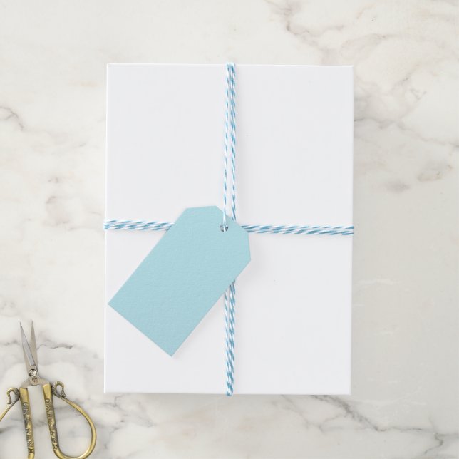 Etiquetas de Presente de Pastel Azul (Com cordão)