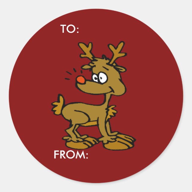 Etiquetas de Presente de Reindeer (Frente)