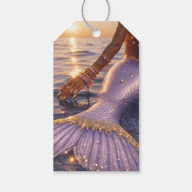 etiquetas de presente de sereia (Frente)